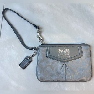 Small silver Coach clutch